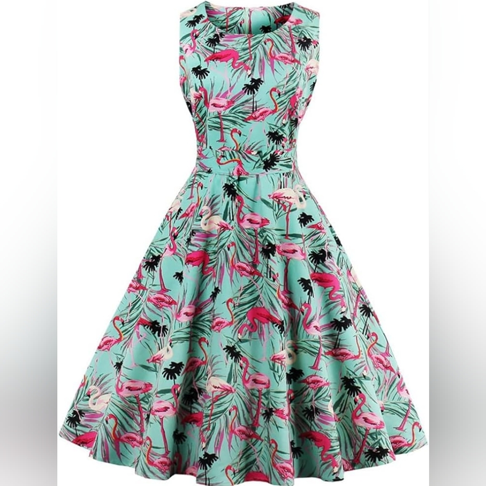 Flamingo Rockabilly Dress